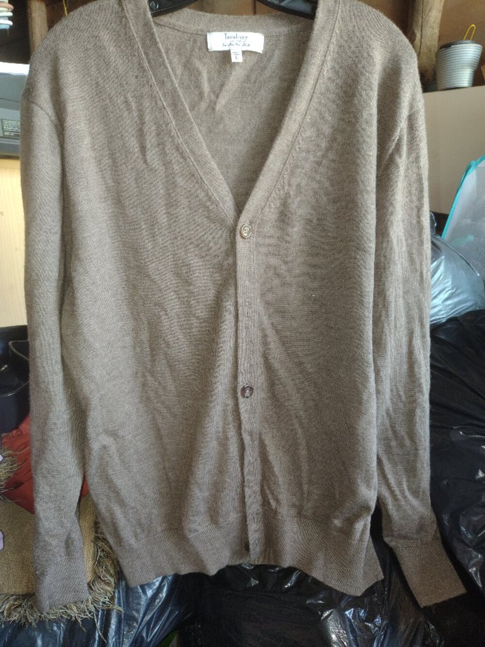Brown Grandpa Cardigan by Turnbury Large